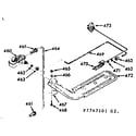 Kenmore 1037747141 upper oven burner section diagram