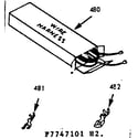 Kenmore 1037747141 wire harnesses & components & rotisserie pan kit diagram