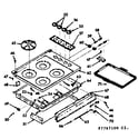 Kenmore 1037767100 main top section diagram