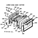 Kenmore 1037767100 lower oven door section diagram