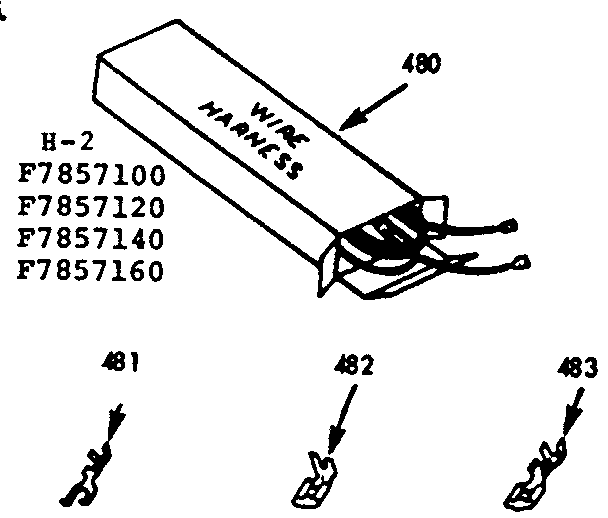 Kenmore 1037857140 wire harness and components diagram