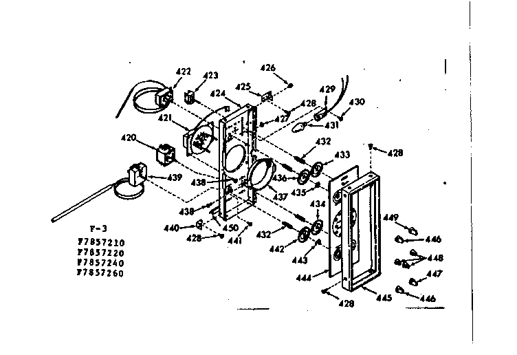Kenmore 1037857220 control panel diagram