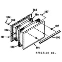 Kenmore 1037947100 lower oven door section diagram