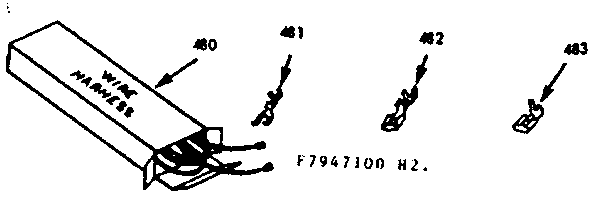 Kenmore 1037947140 wire harnesses & components diagram