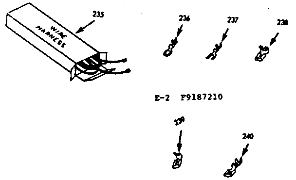 Kenmore 1039187260 wire harnesses and components diagram