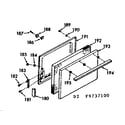 Kenmore 1039737120 lower oven door section diagram