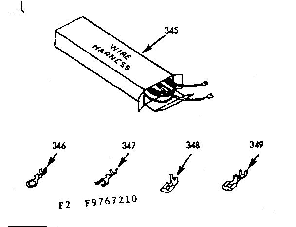Kenmore 1039767220 wire harnesses & components diagram