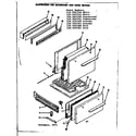Kenmore 1197027221 backguard and door section diagram