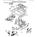 Kenmore 1197047220 top and burner sections diagram