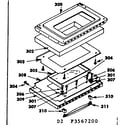 Kenmore 1553567200 oven door parts diagram