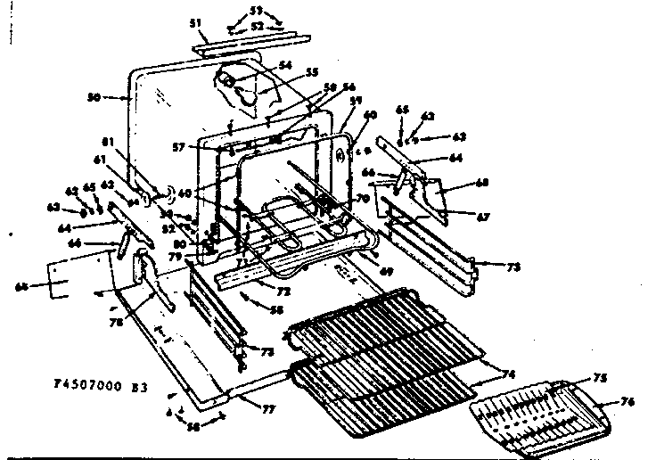 Kenmore 1554507000 oven parts diagram