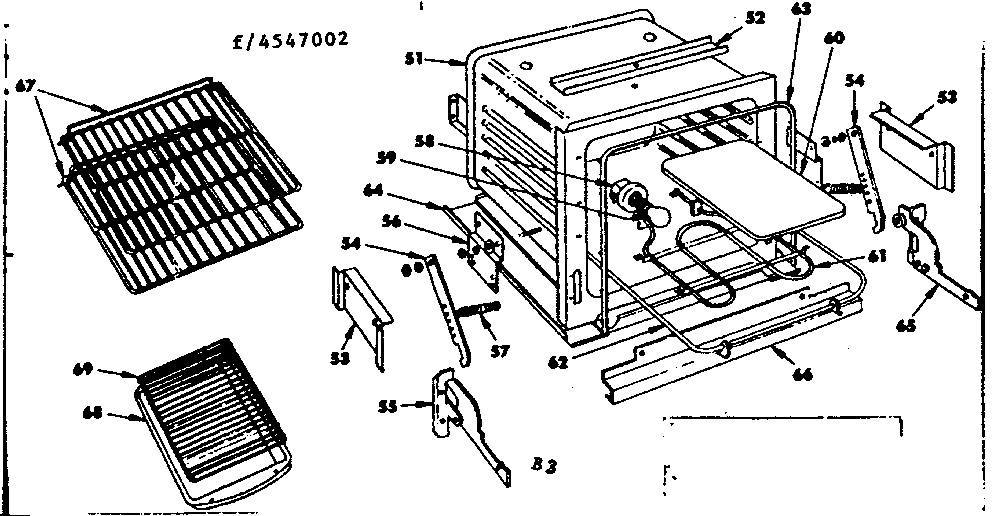 Kenmore 1554547092 oven parts diagram