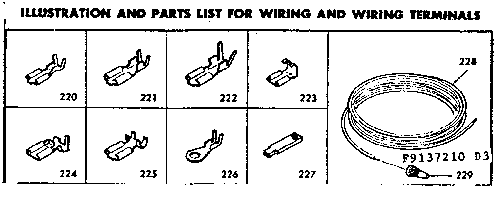 Kenmore 6289137240 wiring and wiring terminals diagram