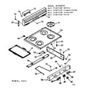 Kenmore 6477107160 backguard and main top section diagram