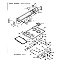 Kenmore 6477117210 backguard and main top section diagram