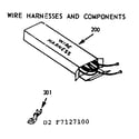 Kenmore 6477127160 wire harnesses and components diagram