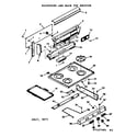 Kenmore 6477127121 backguard and main top section diagram