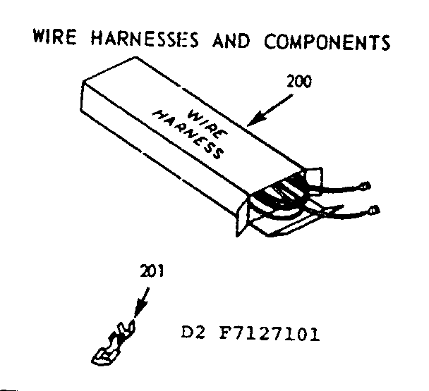 Kenmore 6477127141 wire harnesses and components diagram