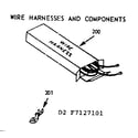 Kenmore 6477127121 wire harnesses and components diagram