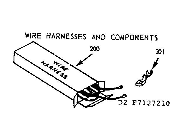 Kenmore 6477127210 wire harnesses and components diagram