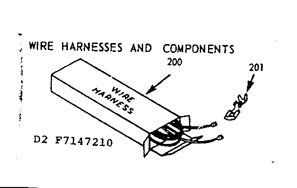 Kenmore 6477147220 wire harnesses and components diagram