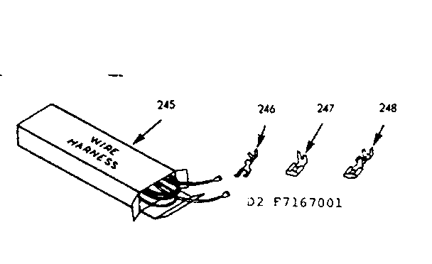 Kenmore 6477167061 wire harnesses and components diagram