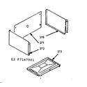 Kenmore 6477167041 oven liner kit diagram