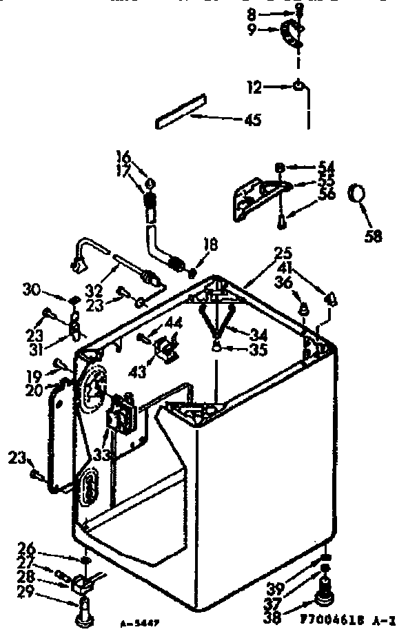 Kenmore 1107004618 cabinet parts diagram