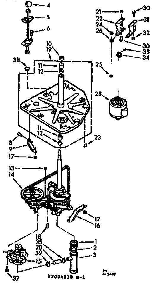 Kenmore 1107004618 drive system diagram