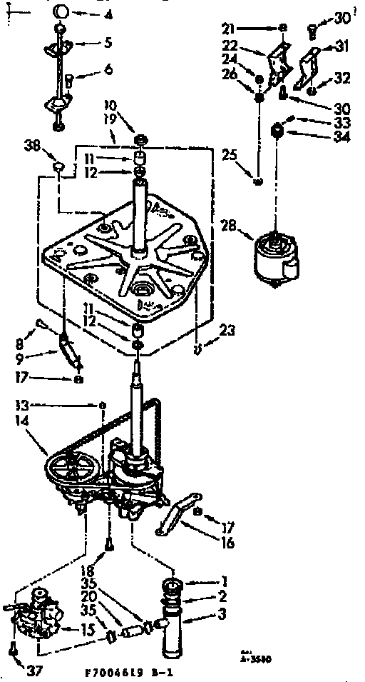 Kenmore 1107004669 drive system diagram
