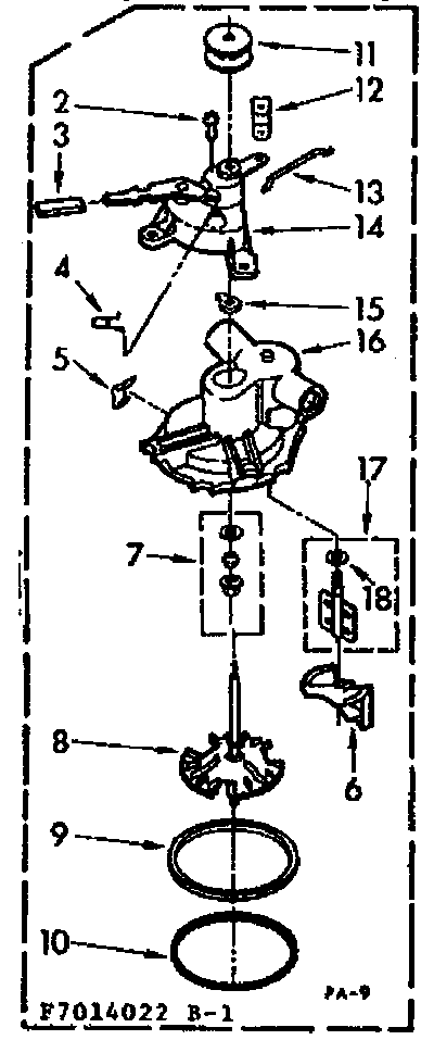 Kenmore 1107014022 pump assembly diagram