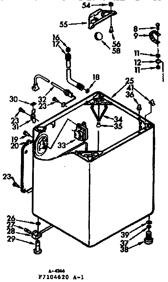 Kenmore 1107104670 cabinet parts diagram