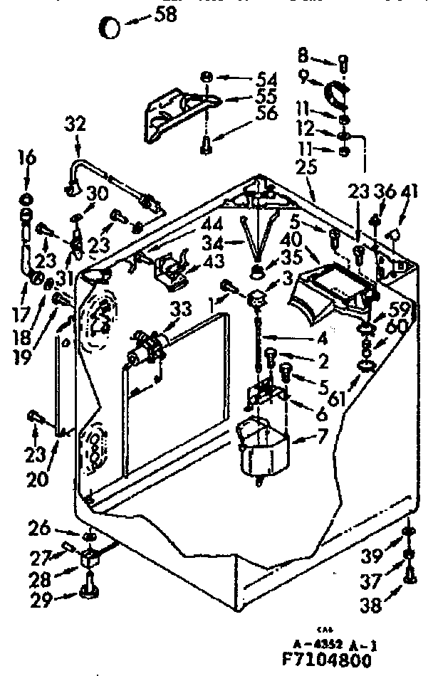 Kenmore 1107105800 cabinet parts diagram