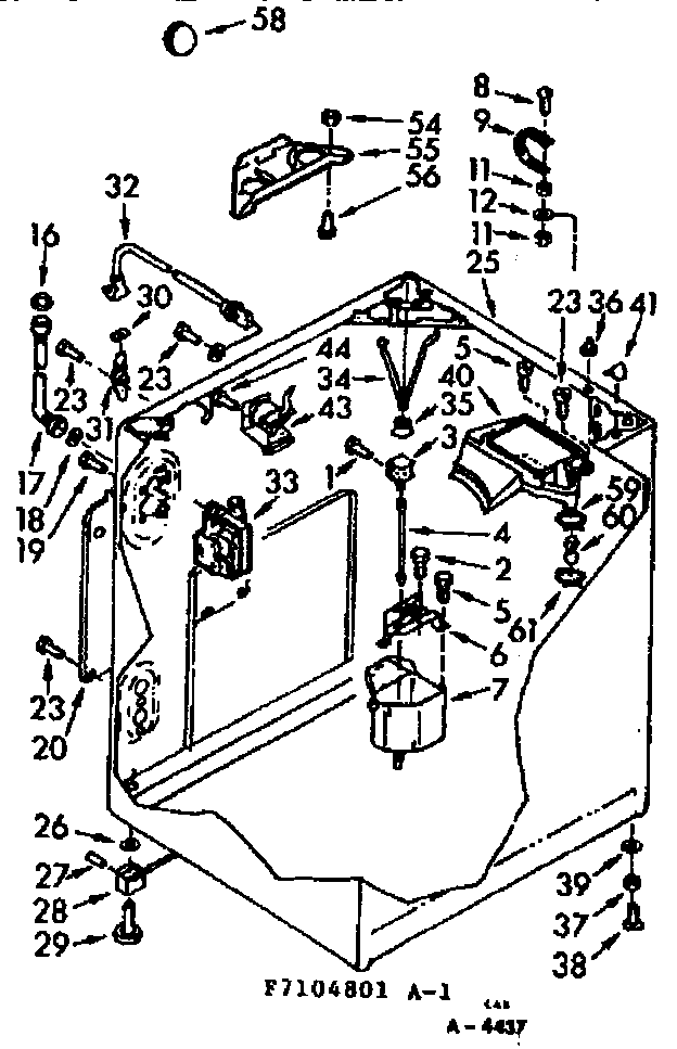 Kenmore 1107105801 cabinet parts diagram