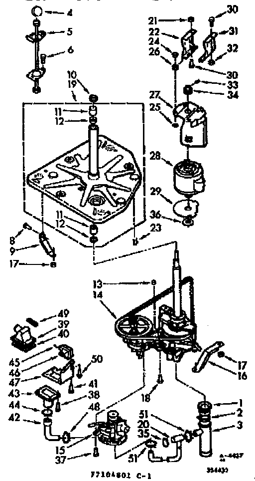 Kenmore 1107105801 drive system diagram