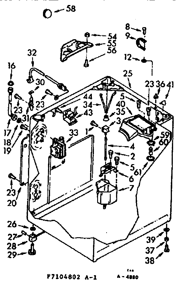 Kenmore 1107104802 cabinet parts diagram