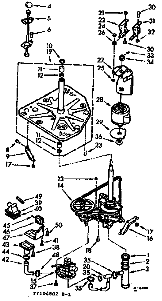 Kenmore 1107104802 drive system diagram