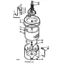 Kenmore 1107105852 tub and basket assembly diagram