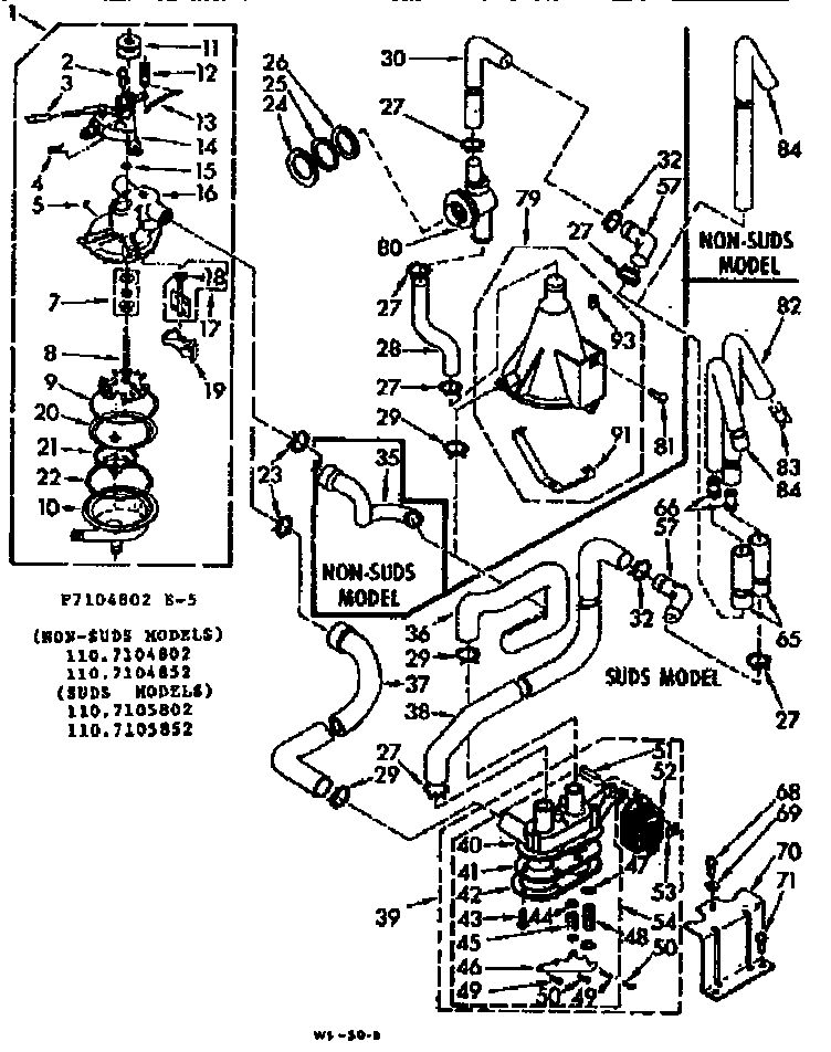 Kenmore 1107104802 water system diagram