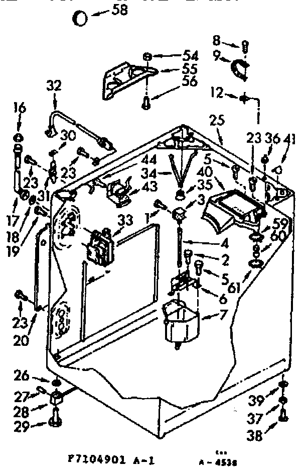 Kenmore 1107105951 cabinet parts diagram