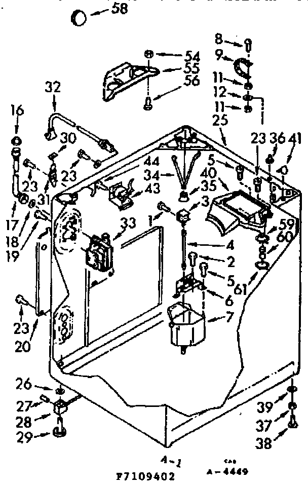 Kenmore 1107104902 cabinet parts diagram