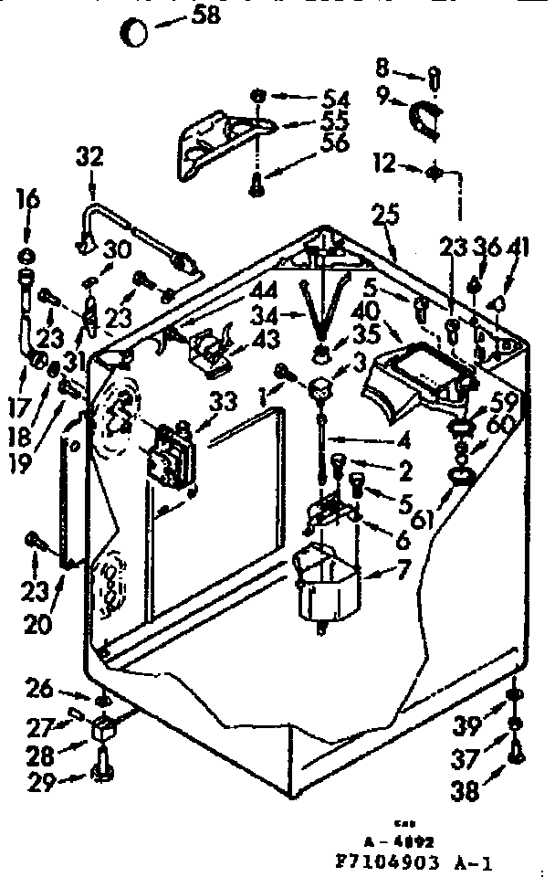 Kenmore 1107105953 cabinet parts diagram
