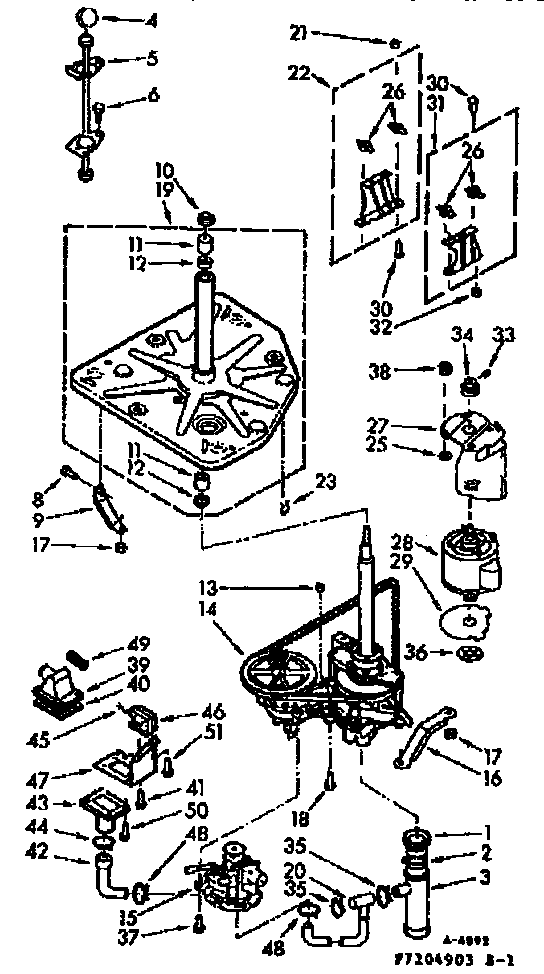 Kenmore 1107105953 drive system diagram
