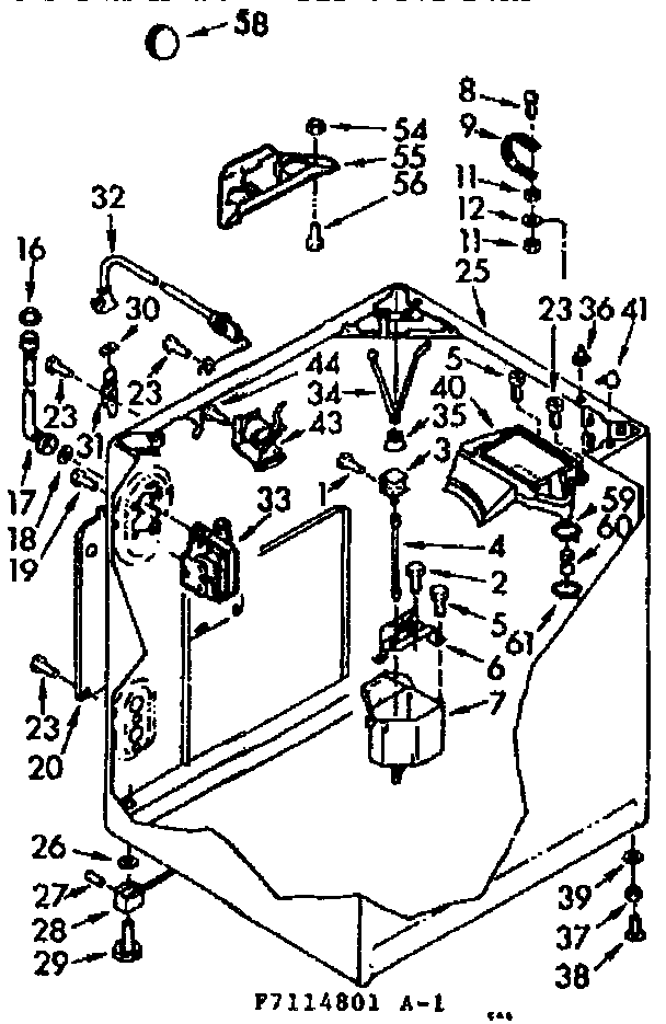 Kenmore 1107114801 cabinet parts diagram
