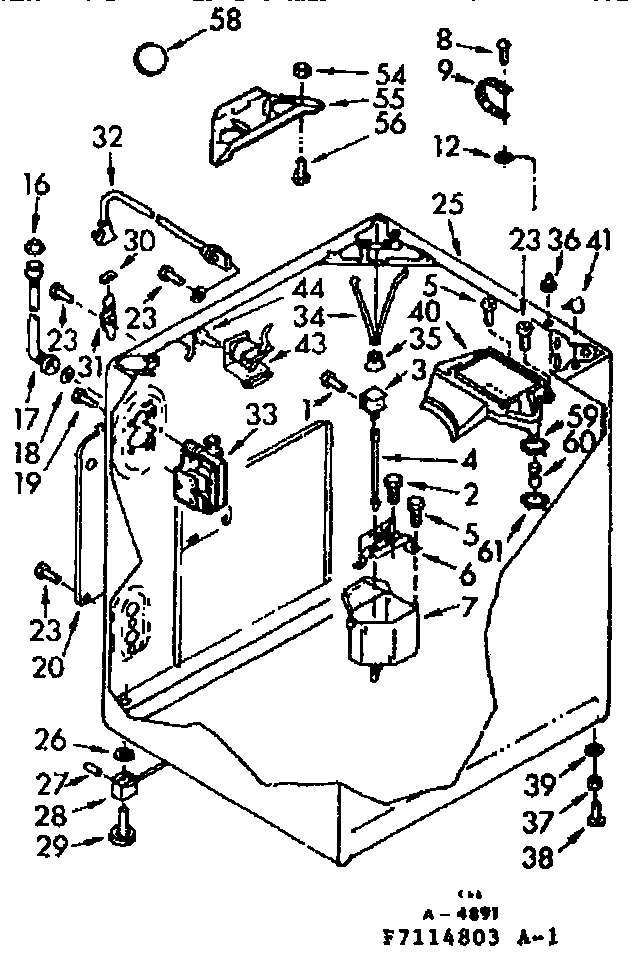 Kenmore 1107115853 cabinet parts diagram