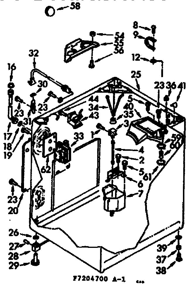Kenmore 1107205700 cabinet parts diagram