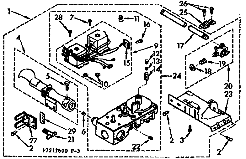 Kenmore 1107217600 burner assembly diagram