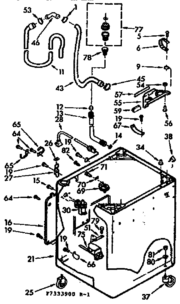 Kenmore 1107333900 cabinet parts diagram