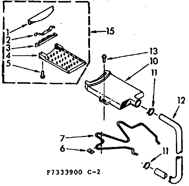 Kenmore 1107333900 filter assembly diagram