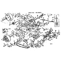 Craftsman 13196315 main frame and wheel assembly diagram